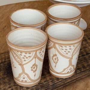 כוס מרוקאית ציורים חומים