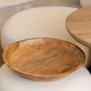 קערת הגשה מעץ מנגו קוטר 39