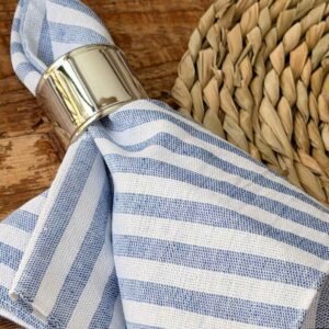 שישיית מפיות פסים כחול לבן