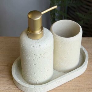 סט דיספנסר וכוס אבן חרוכה